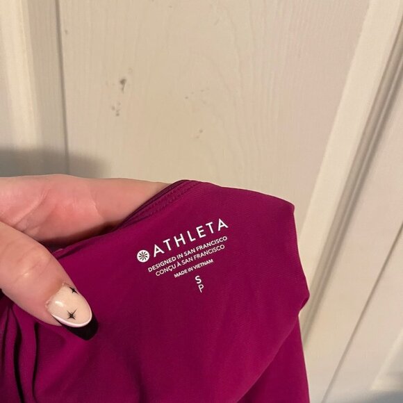 Athleta Womens NWT Purple Colorblock Coastline One Piece Swimsuit Small - Picture 3 of 10